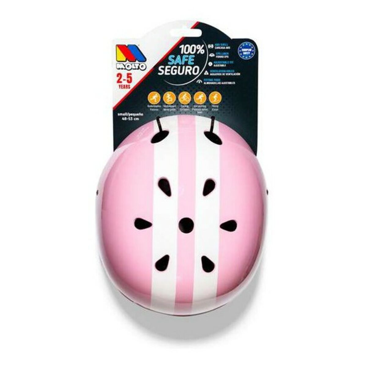 Hjälm för barn Moltó Rosa Vit 48-53 cm - 10