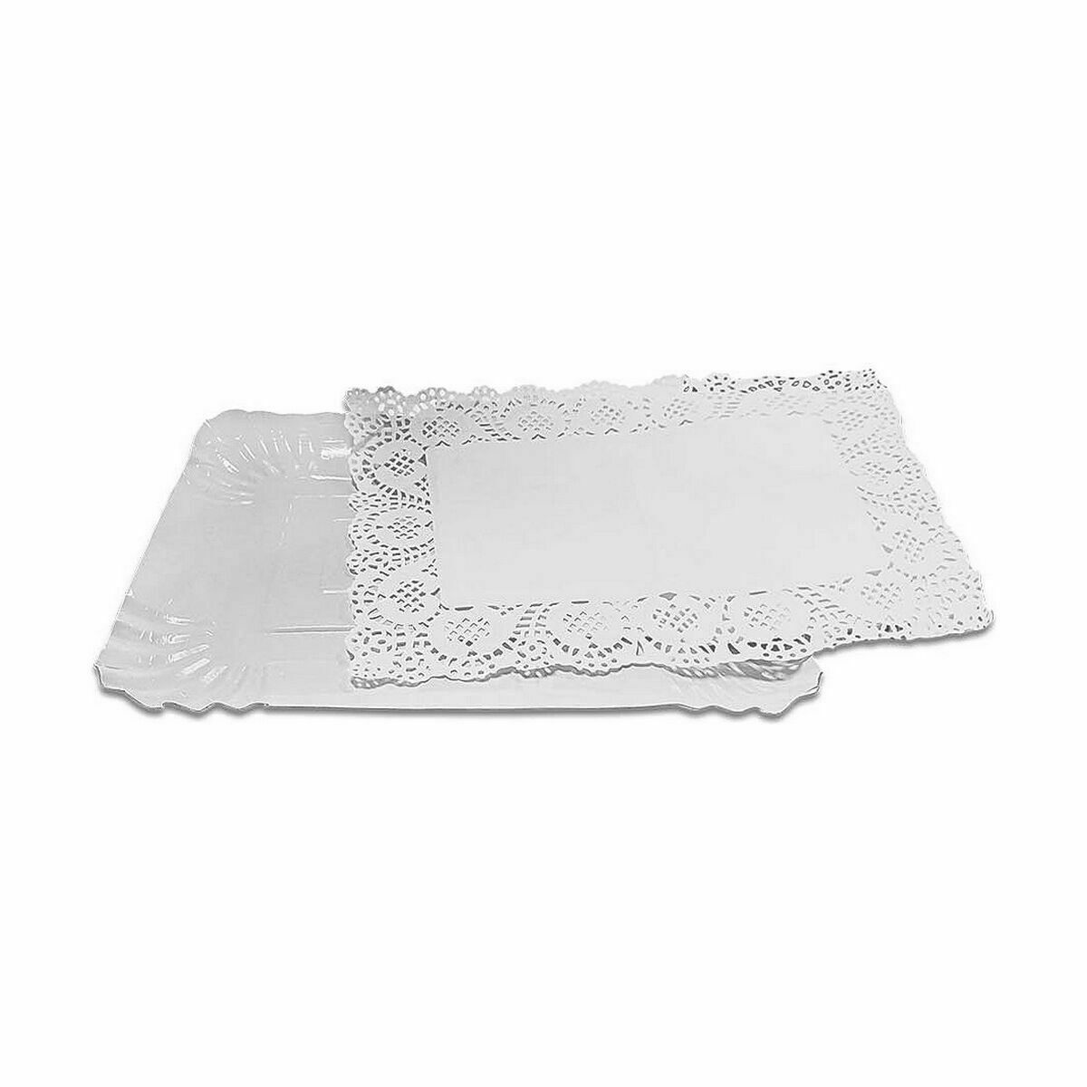 Kakfat Algon Vit 18,5 x 25,5 x 1,5 cm (3 Delar) (48 antal) - 3