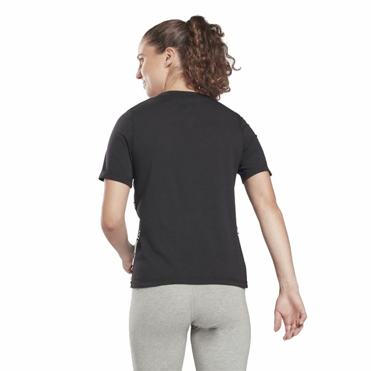 T-shirt med kortärm Dam Reebok Tape Pack Svart - 3