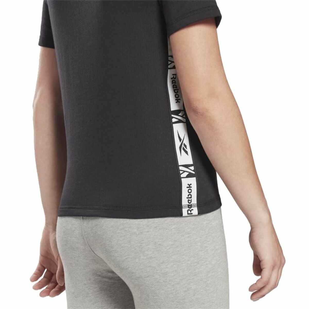 T-shirt med kortärm Dam Reebok Tape Pack Svart - 6