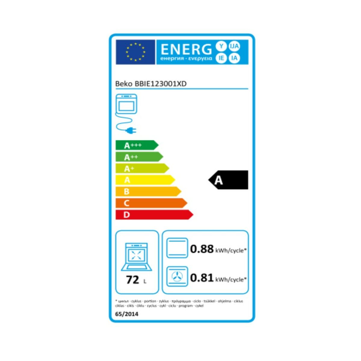 Mångsidig ugn BEKO BBIE123001XD 2400W A - 6