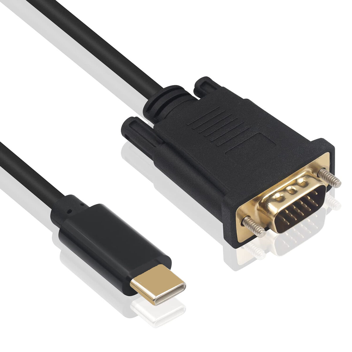 USB-C till VGA Adapter Ewent EC1052 Svart 1,8 m - 3