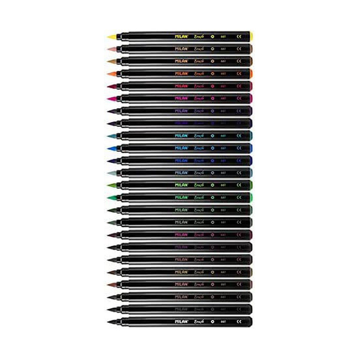 Tuschpennor Milan 24 Delar Pensel Multicolour - 9