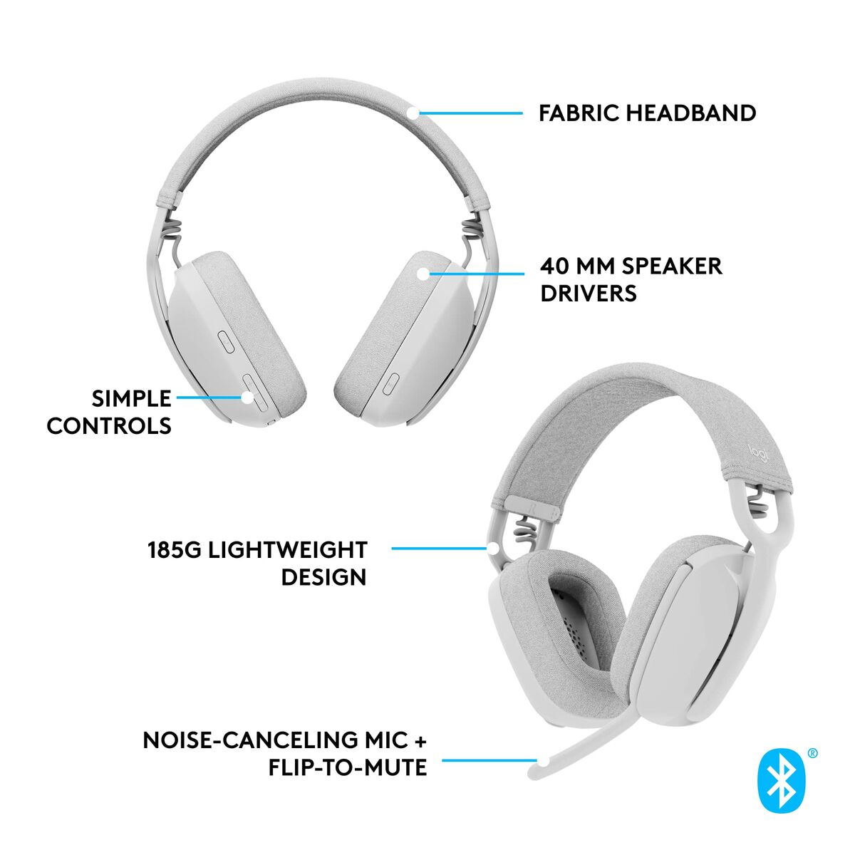 Hörlurar med Mikrofon Logitech Vit - 3