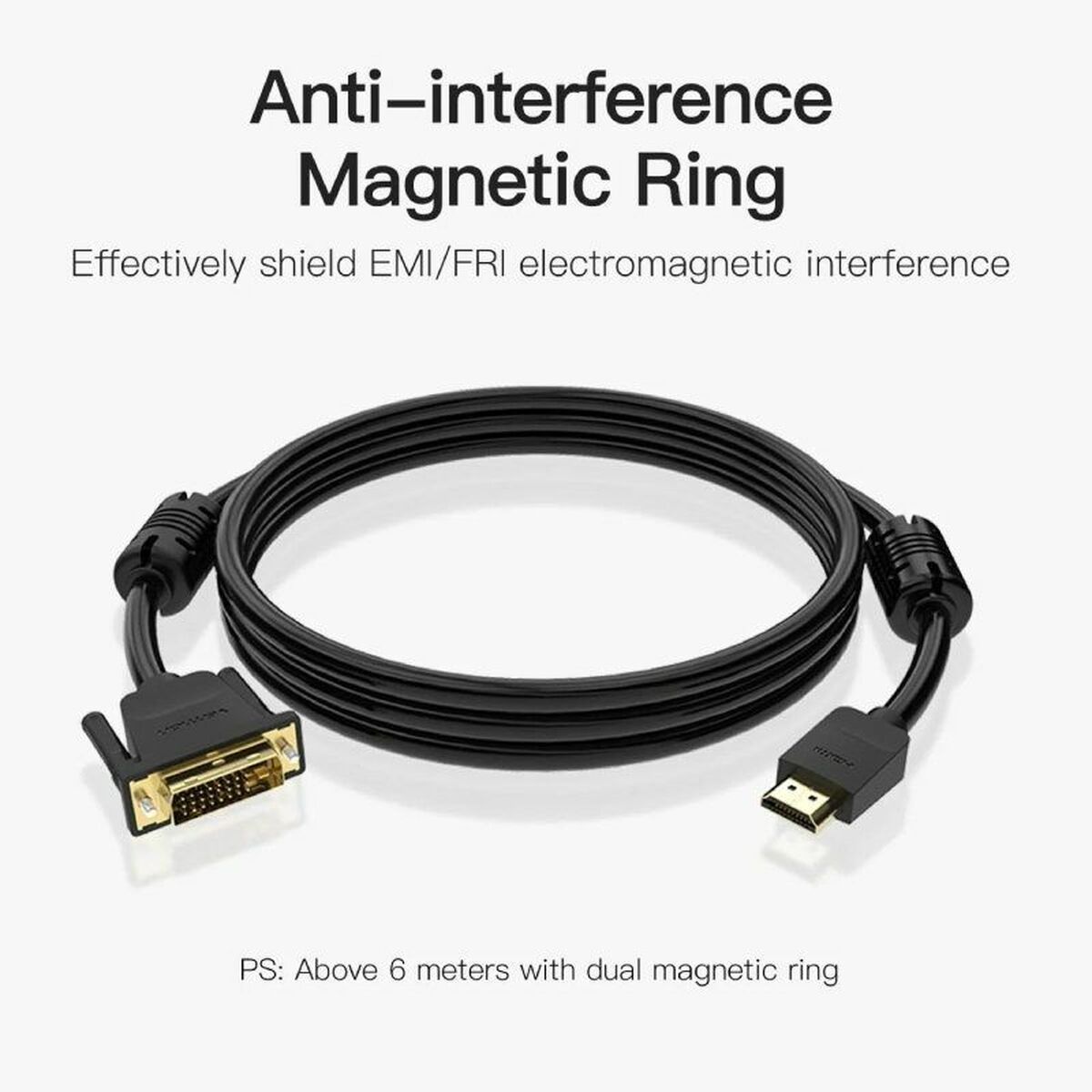 DVI till HDMI Adapter Vention ABFBF Svart 1 m - 4