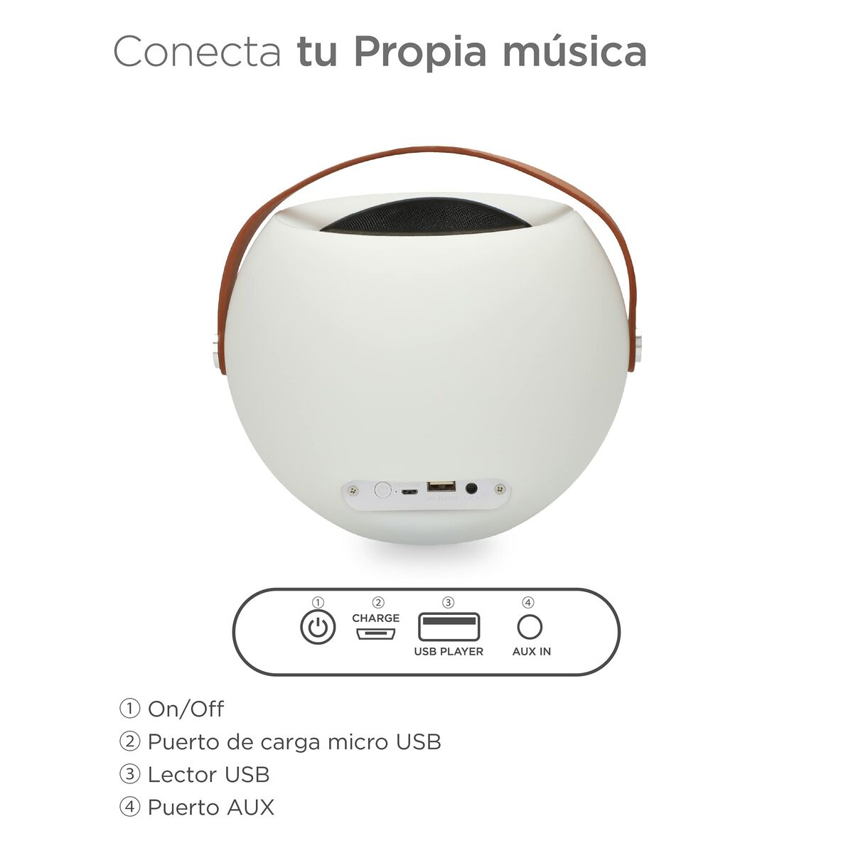 Bluetooth högtalare med LED-belysning KSIX Bubble Vit 5 W Bärbar - 14