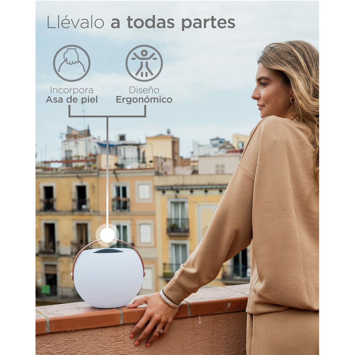 Bluetooth högtalare med LED-belysning KSIX Bubble Vit 5 W Bärbar - 12