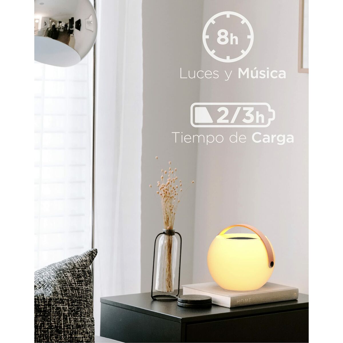 Bluetooth högtalare med LED-belysning KSIX Bubble Vit 5 W Bärbar - 13