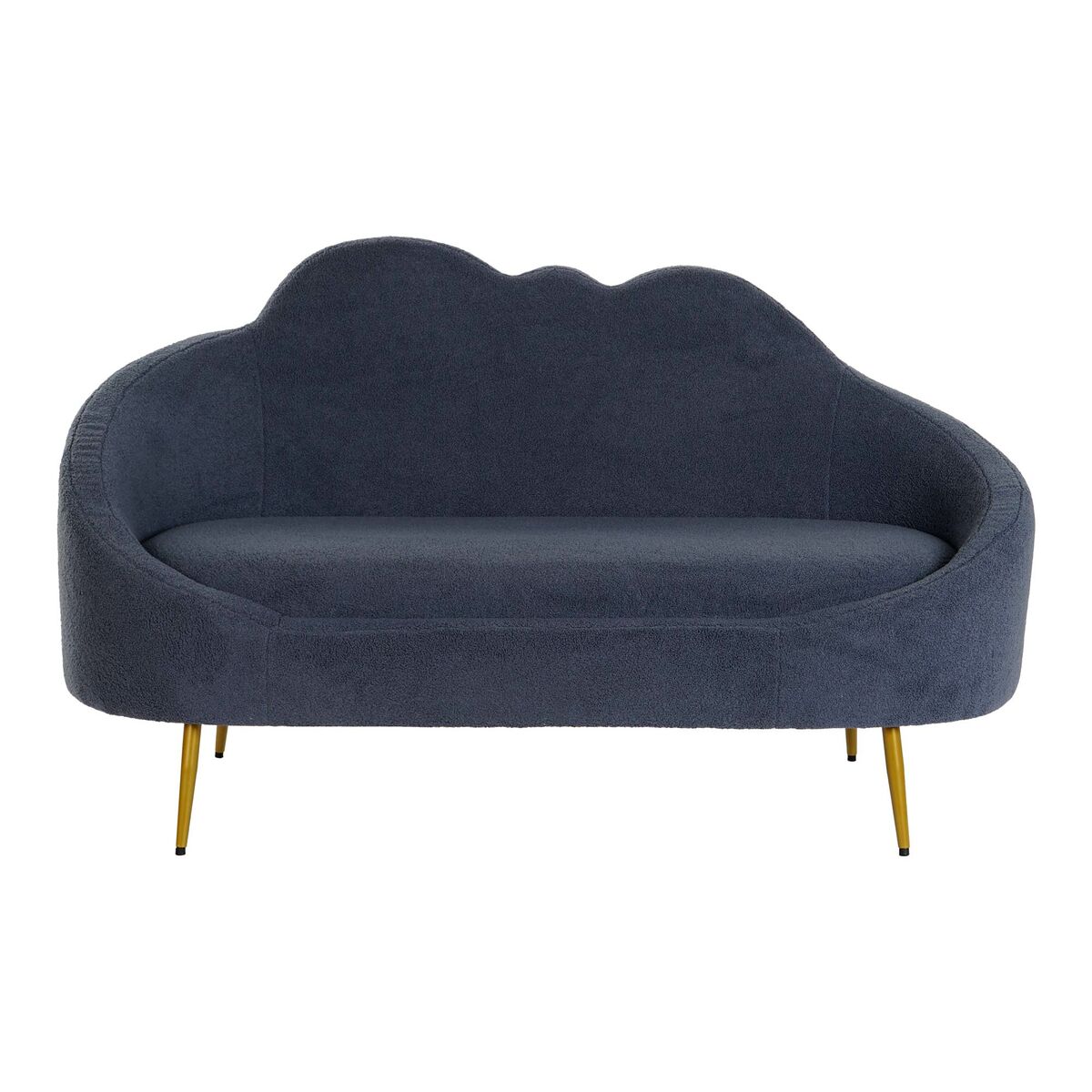 Soffa DKD Home Decor Blå Gyllene Metall Moln Scandi 155 x 75 x 92 cm - 7
