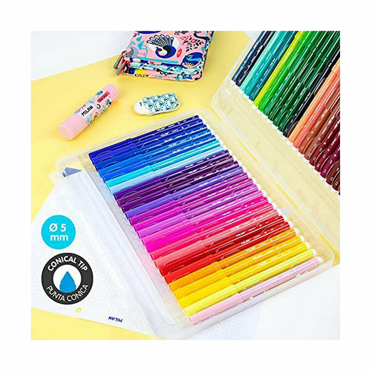 Tuschpennor Milan Conic Multicolour 50 Delar - 2