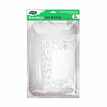 Kakfat Algon Vit 23 x 29,5 x 1 cm (2 Delar) (48 antal)