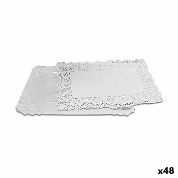 Kakfat Algon Vit 23 x 29,5 x 1 cm (2 Delar) (48 antal)