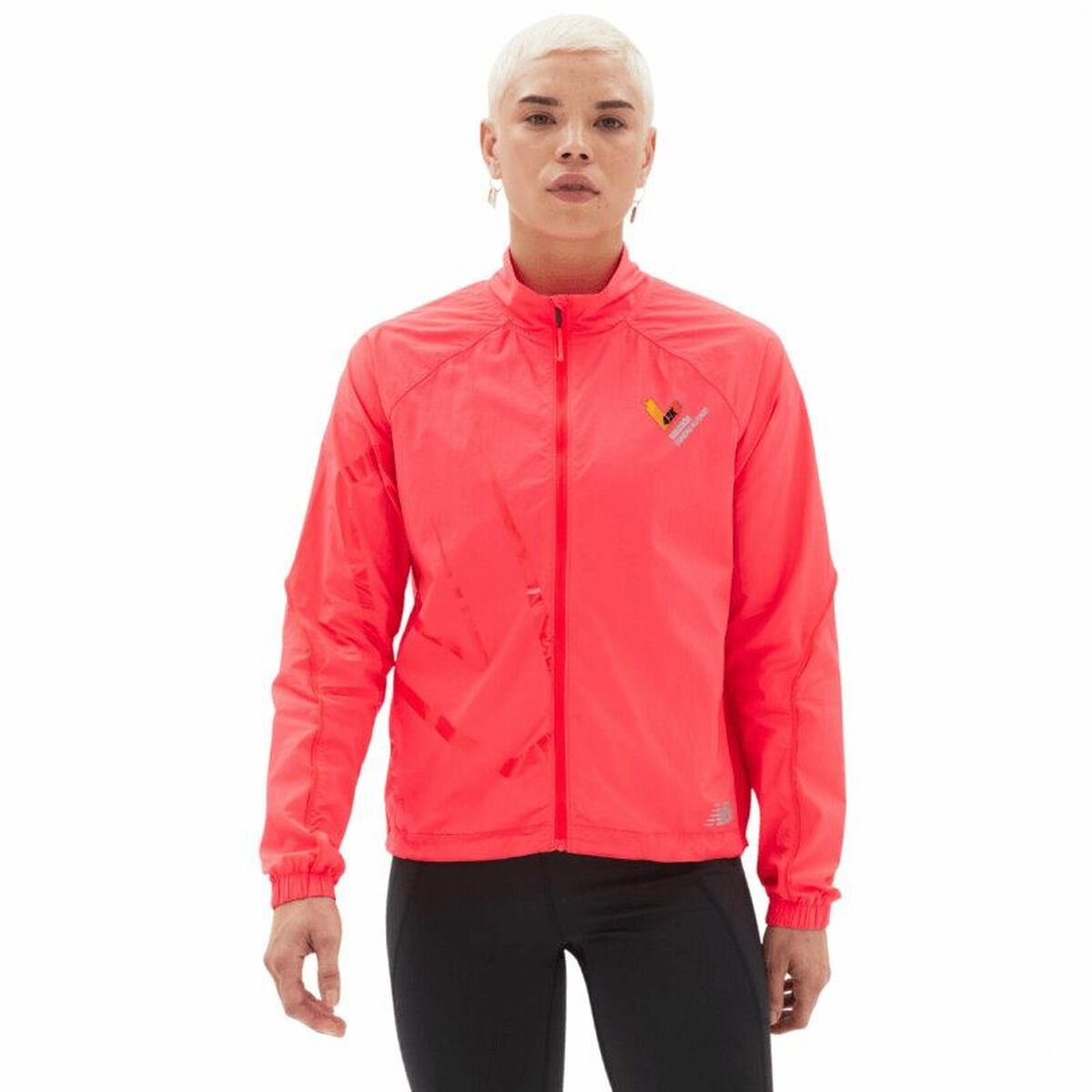 Sportjacka, Dam New Balance  Printed Impact Run Orange - 8