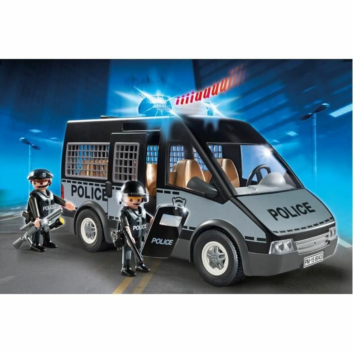Playset Playmobil 6043 Police van with siren and flashing light - 6