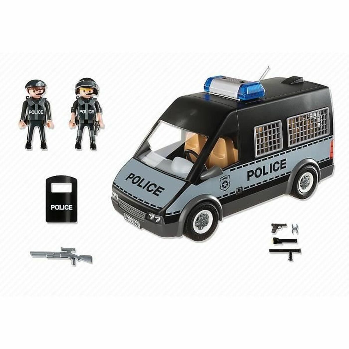 Playset Playmobil 6043 Police van with siren and flashing light - 5