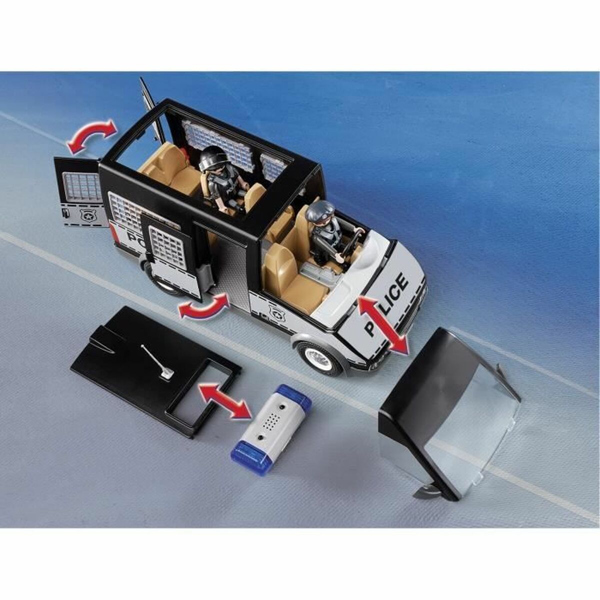 Playset Playmobil 6043 Police van with siren and flashing light - 3