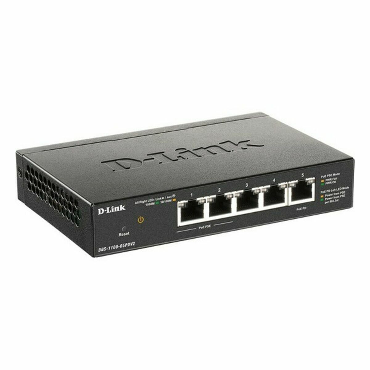 Switch D-Link DGS-1100-05PDV2 5xGbE PoE - 3