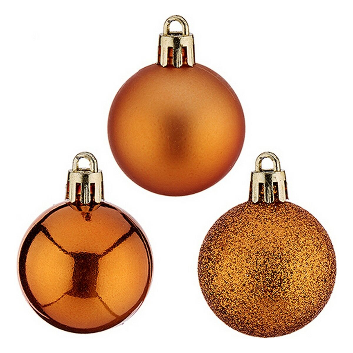 Julgranskulor Krist+ HM20170-069 Orange Plast Ø 4 cm 12 antal
