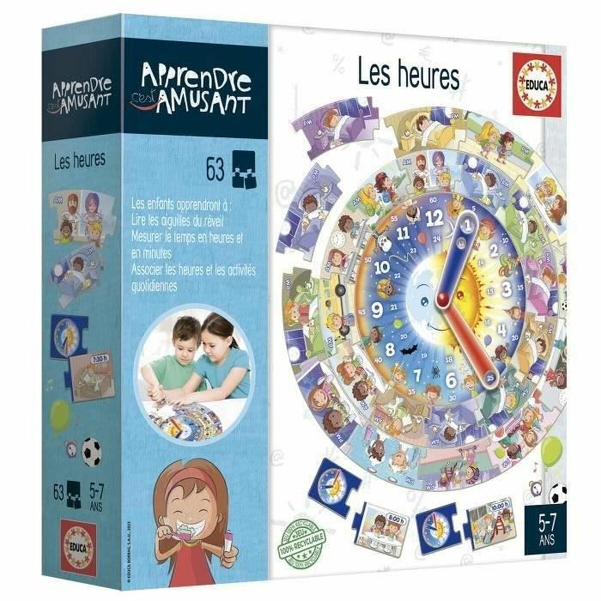 Utbildningsspel Educa Les heures (FR) - 3