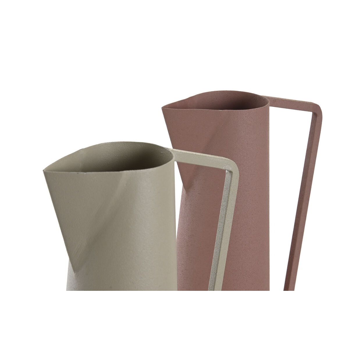 Vas DKD Home Decor Beige Rosa Järn 12 x 10 x 35 cm (2 antal) - 3