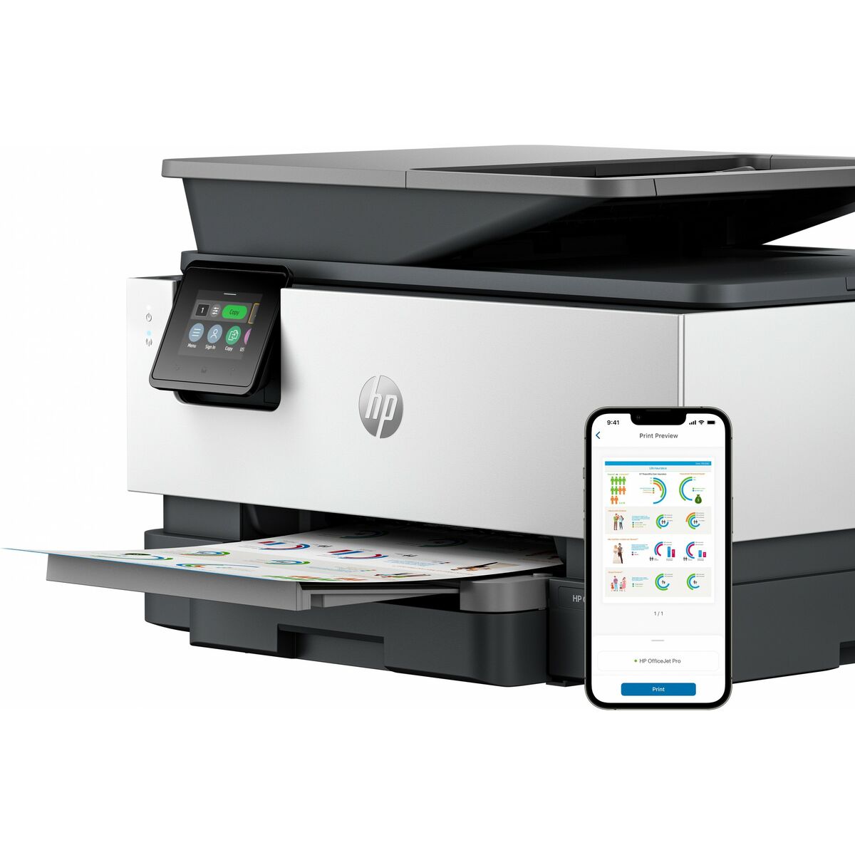 Multifunktionsskrivare HP Officejet Pro 9120b - 2