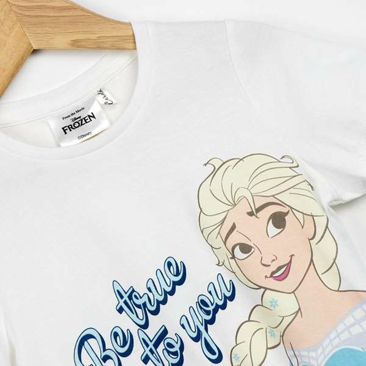 Barn T-shirt med kortärm Frozen Vit - 3
