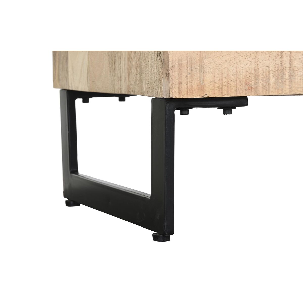 TV-möbler DKD Home Decor Naturell Svart Metall Mangoträ (150 x 40 x 65 cm) - 4