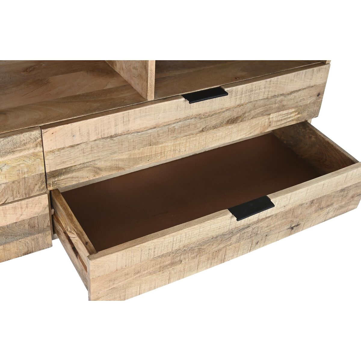 TV-möbler DKD Home Decor Naturell Svart Metall Mangoträ (150 x 40 x 65 cm) - 6
