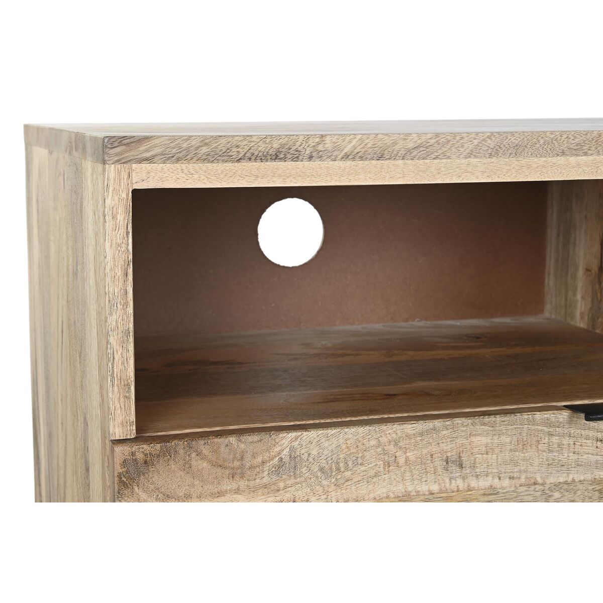 TV-möbler DKD Home Decor Naturell Svart Metall Mangoträ (150 x 40 x 65 cm) - 7