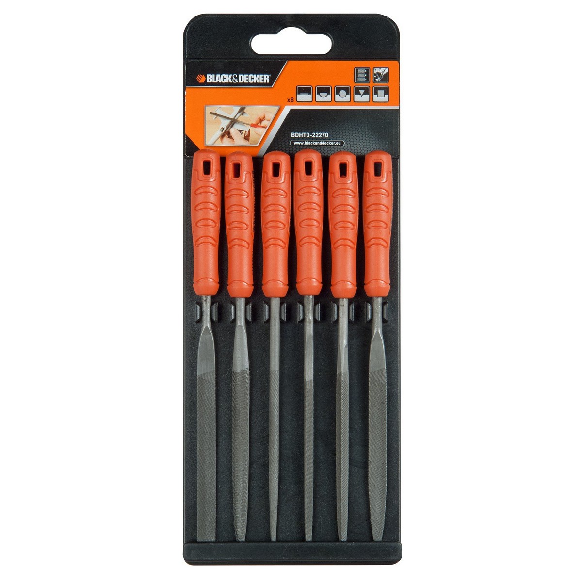 Filuppsättning Black & Decker bdht0-22270 6 Delar Geometriska figurer - 2