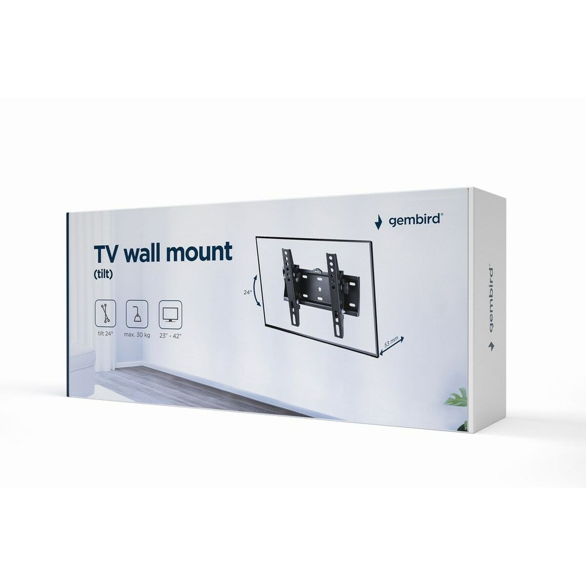 Vägghållare GEMBIRD WM-42T-02 23" 42" 30 Kg - 6