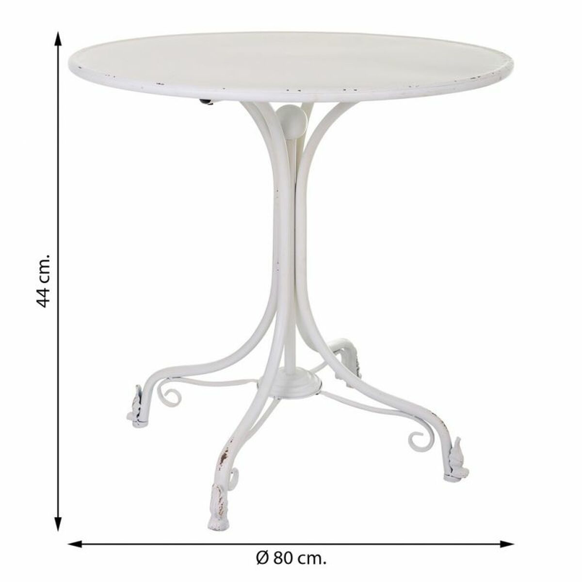 Bord Alexandra House Living Vit 80 x 78 x 80 cm - 8