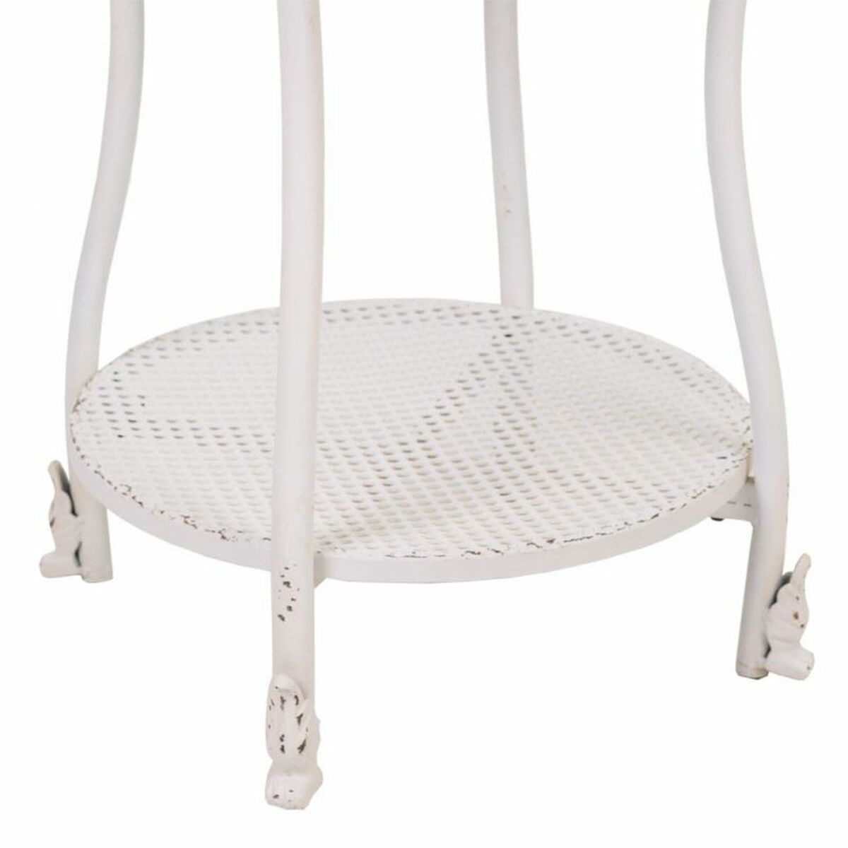 Soffbord Alexandra House Living Vit Glas Järn 50 x 60 x 50 cm - 5
