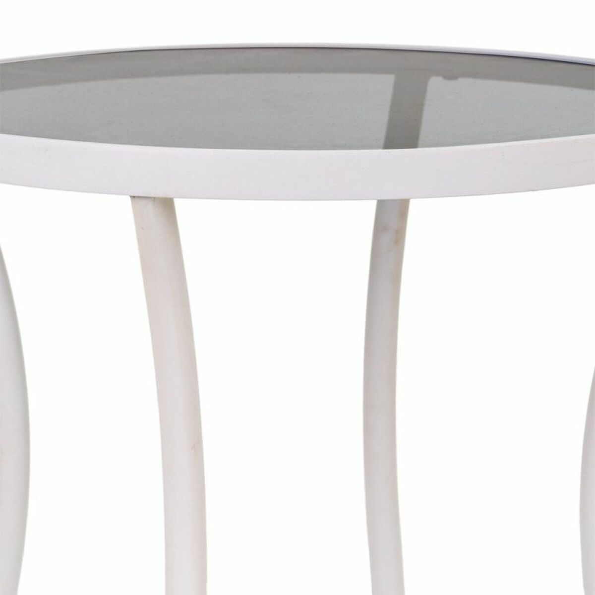 Soffbord Alexandra House Living Vit Glas Järn 50 x 60 x 50 cm - 4