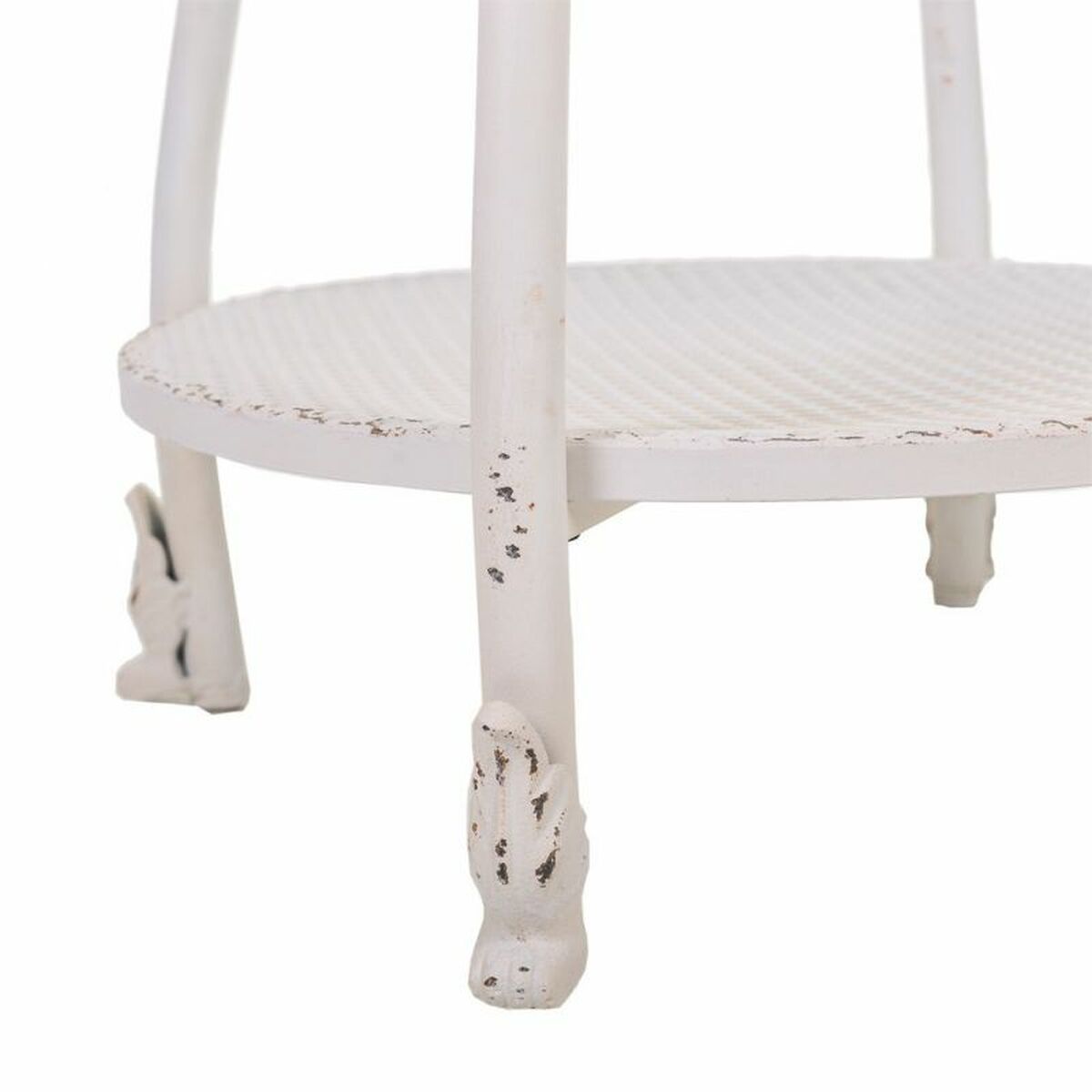 Soffbord Alexandra House Living Vit Glas Järn 50 x 60 x 50 cm - 6