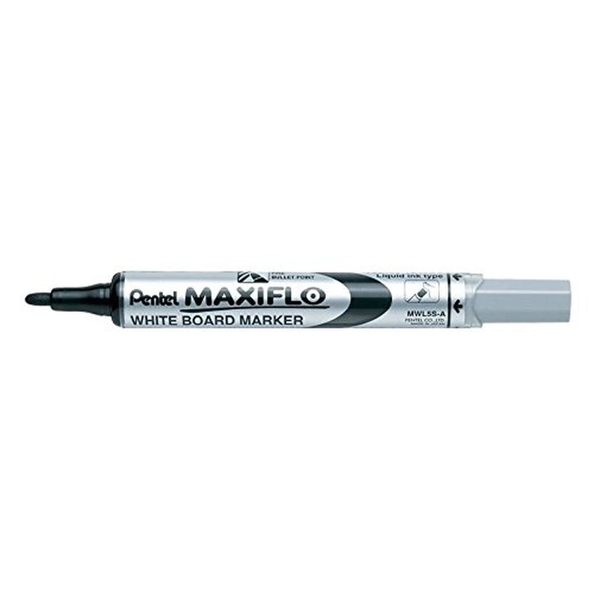 Flytande kritamarkör Pentel Maxiflo MWL-5S Svart (12 Delar) - 2