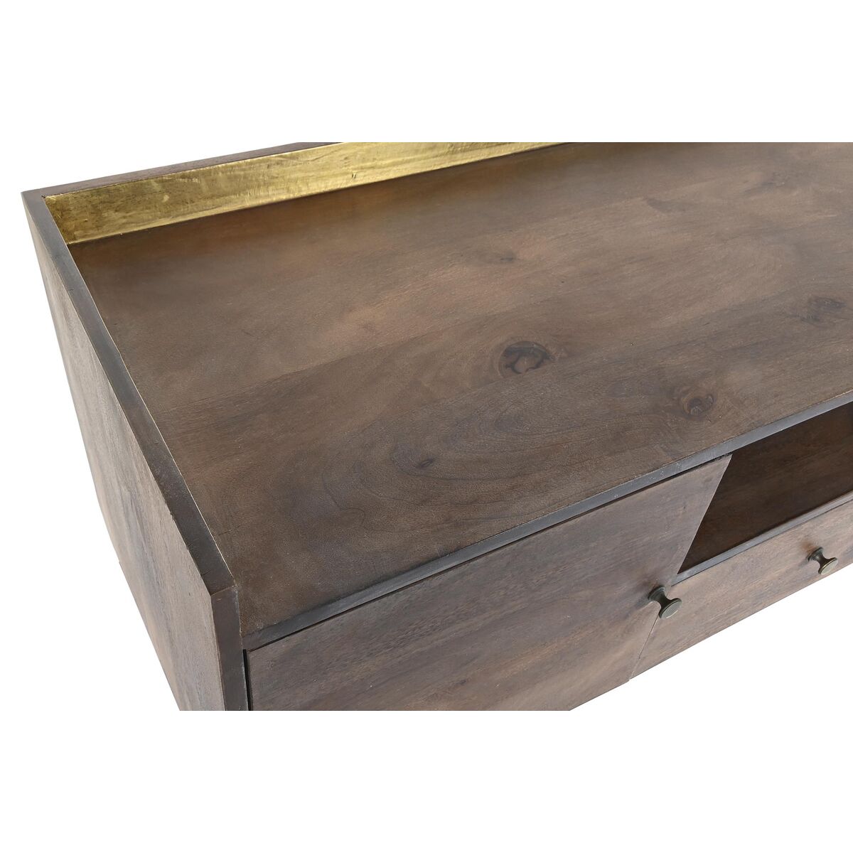 TV-möbler DKD Home Decor Mörkbrun Metall Mangoträ (130 x 45 x 60 cm) - 6