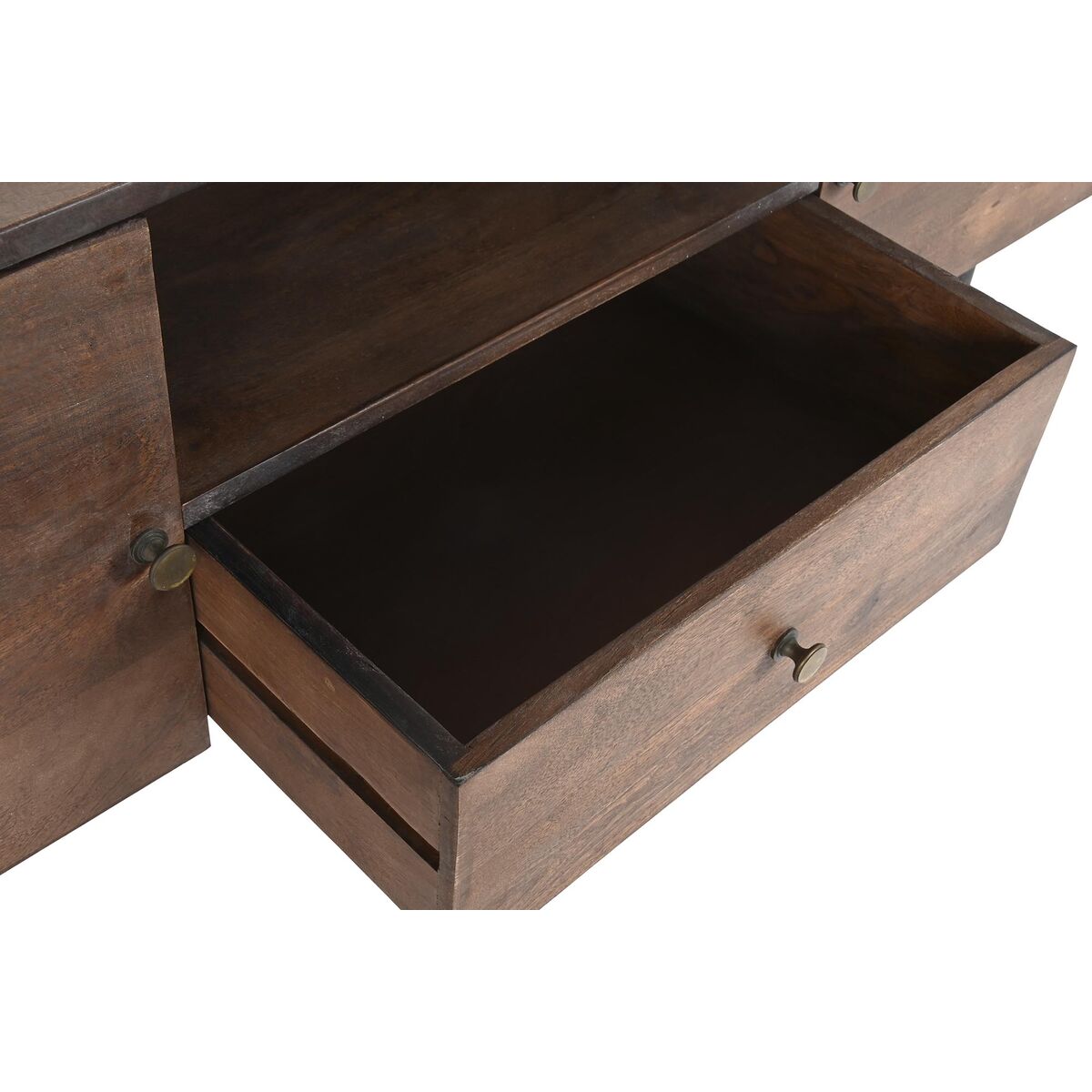 TV-möbler DKD Home Decor Mörkbrun Metall Mangoträ (130 x 45 x 60 cm) - 5