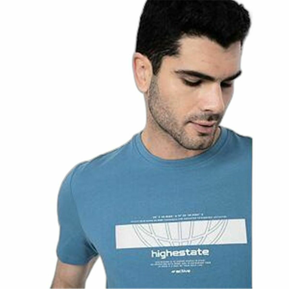 T-shirt med kortärm Herr 4F M304 Blå Indigo - 4