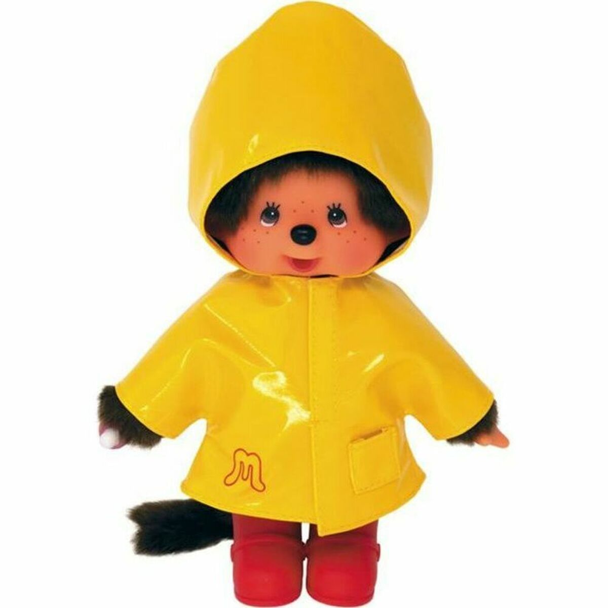 Mjukisleksak Bandai Monchhichi Iconic Raincoat 20 cm Gul