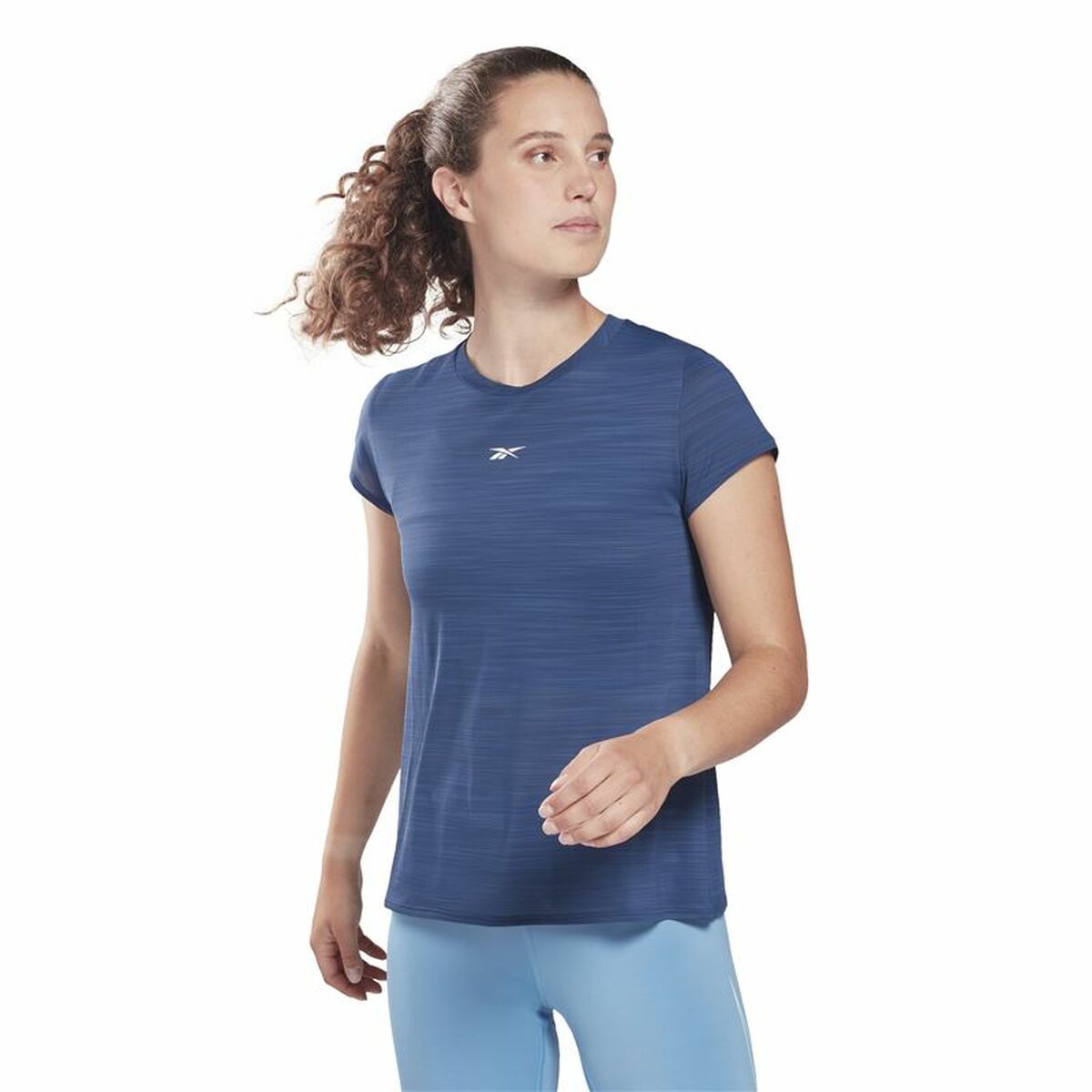 T-shirt med kortärm Dam Reebok Workout Ready Mörkblå - 2