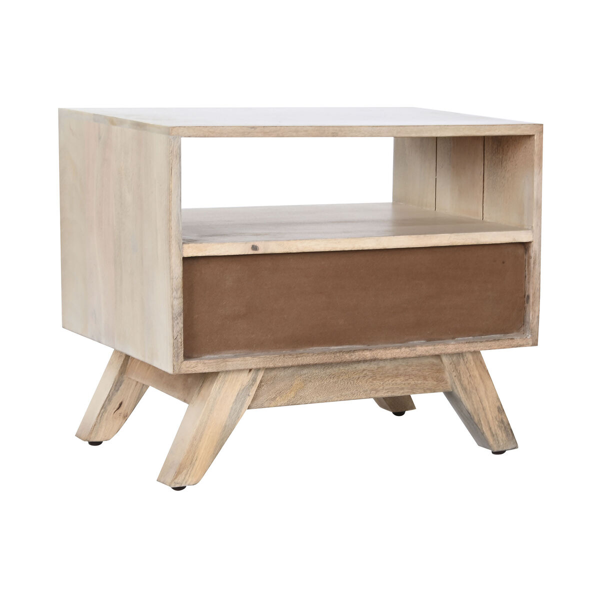 Nattduksbord DKD Home Decor Vit Naturell Mangoträ 55 x 35 x 45 cm - 6
