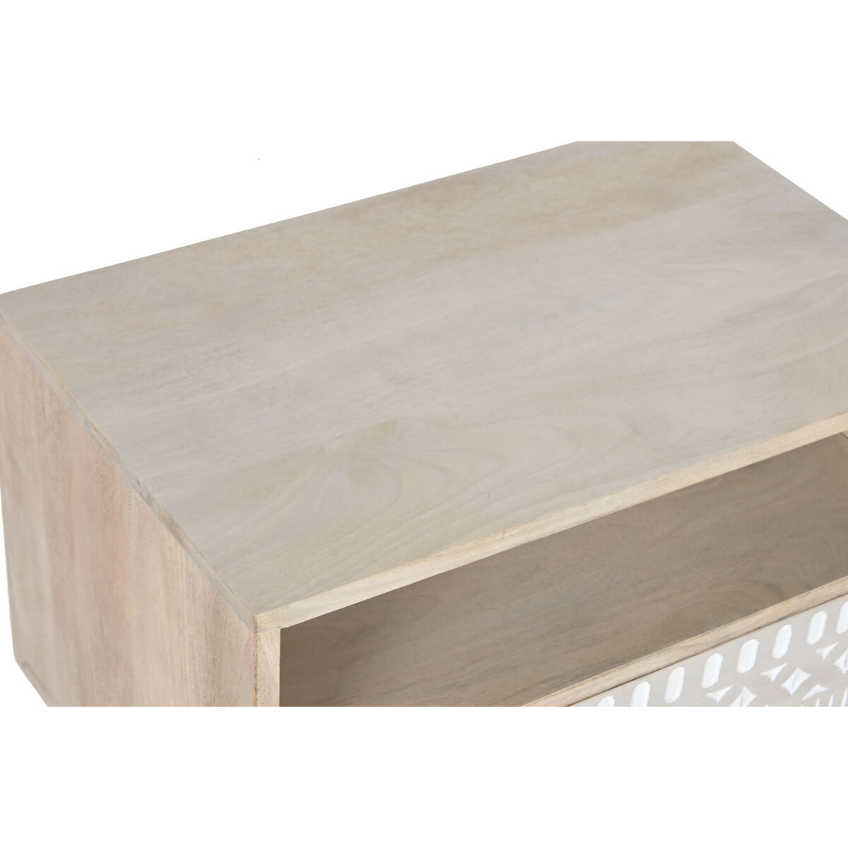 Nattduksbord DKD Home Decor Vit Naturell Mangoträ 55 x 35 x 45 cm - 7