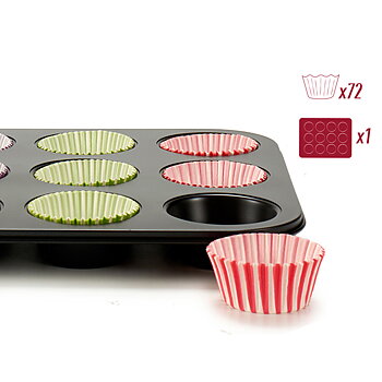 Muffinsbricka Kinvara Blå Svart Röd Grön Purpur Multicolour 7 x 7 x 3 cm 35 x 3 x 26,5 cm Ugnsplåt (12 antal)