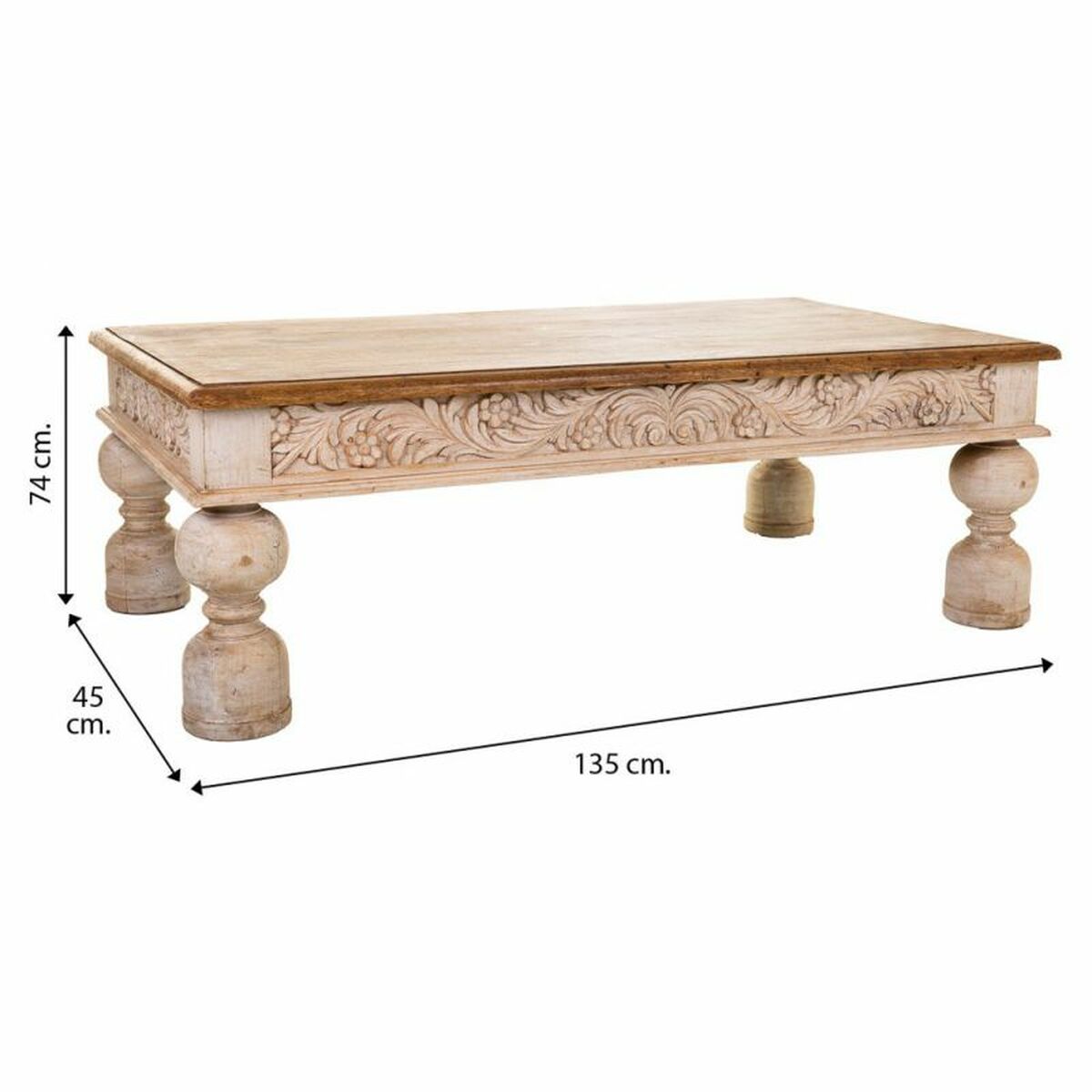 Soffbord Alexandra House Living Mangoträ 74 x 45 x 135 cm - 5
