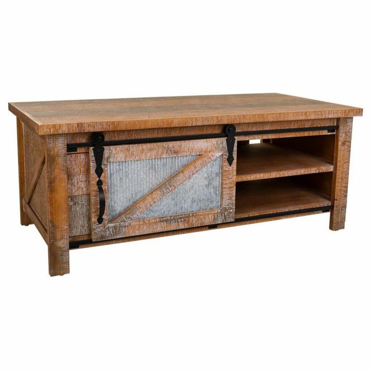 Soffbord Alexandra House Living Järn Granträ Trä MDF 60 x 48 x 120 cm - 4