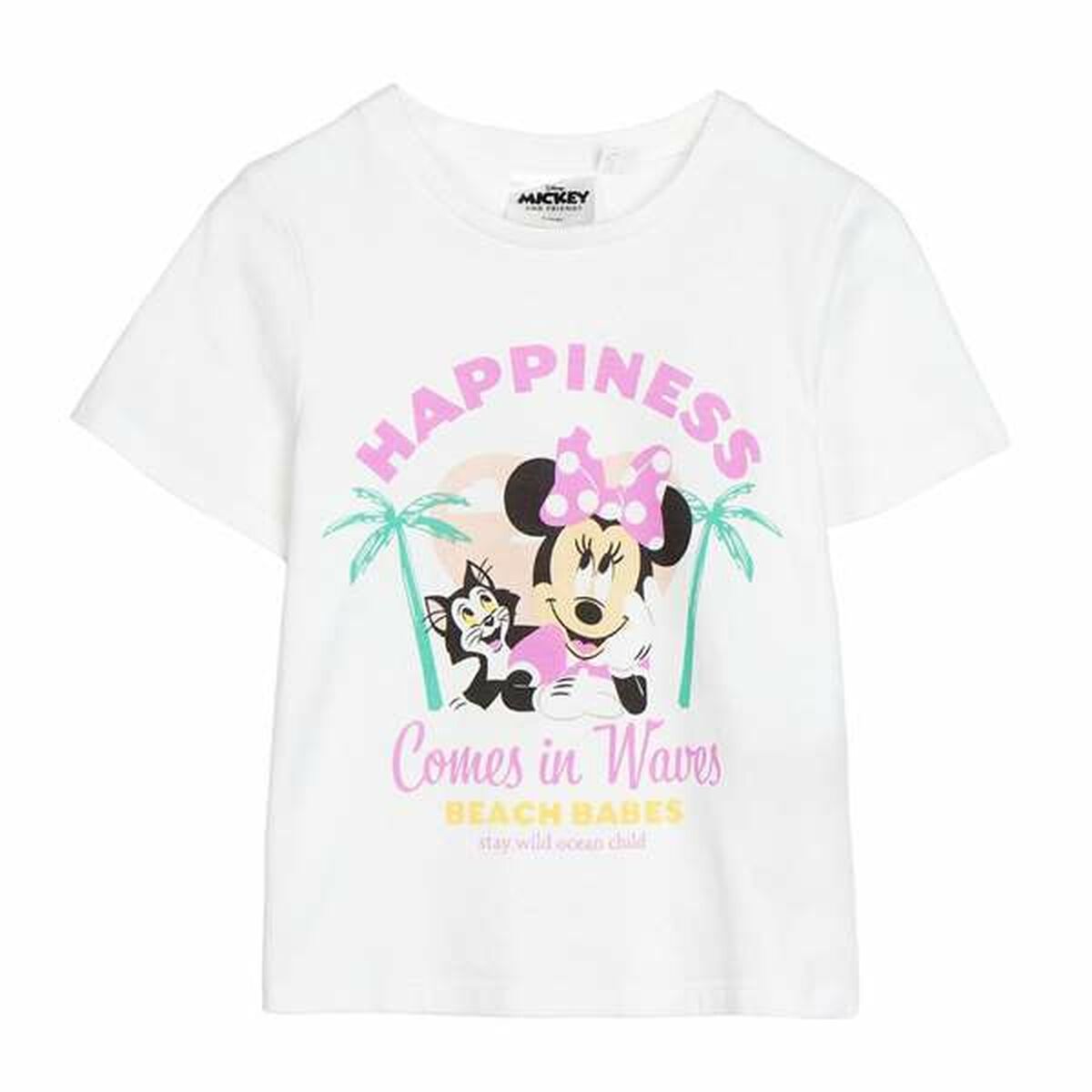 Barn T-shirt med kortärm Minnie Mouse Vit