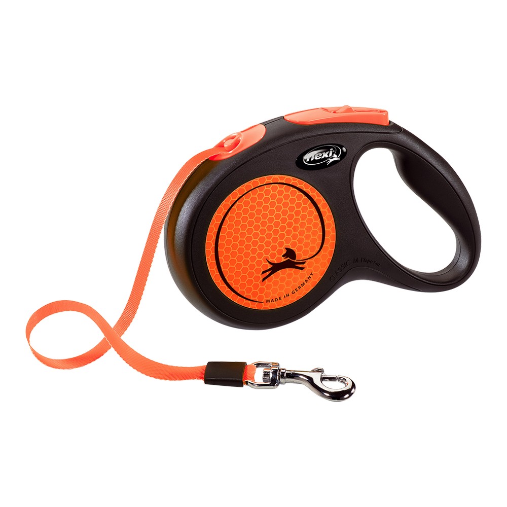 DoHundkoppel Flexi NEW NEON 5 m Orange Storlek M