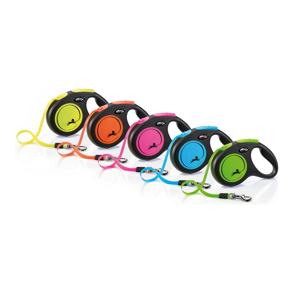 DoHundkoppel Flexi NEW NEON 5 m Orange Storlek M - 3