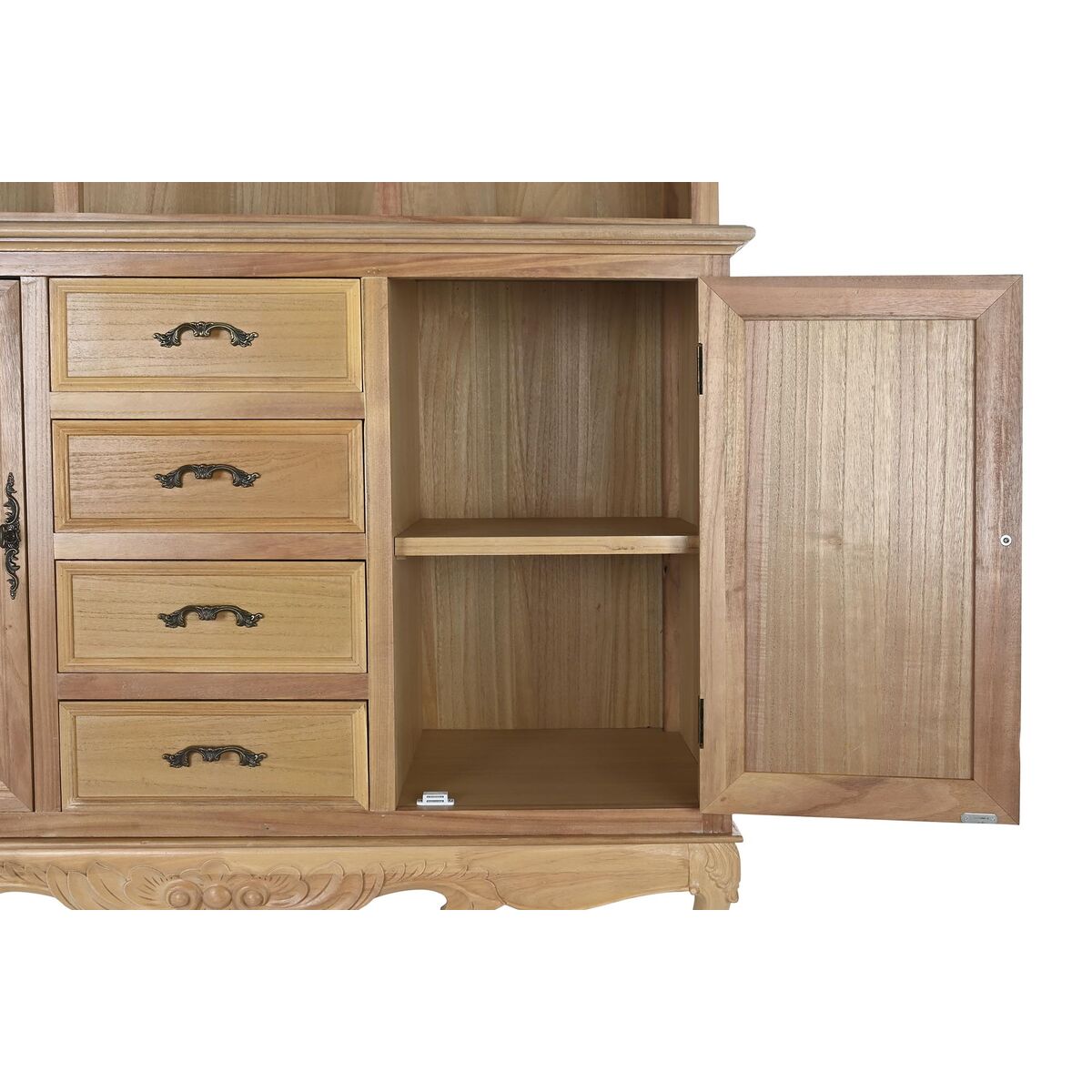 Skafferi DKD Home Decor Naturell 124,5 x 39 x 201,8 cm Gran Aluminium Trä MDF - 4